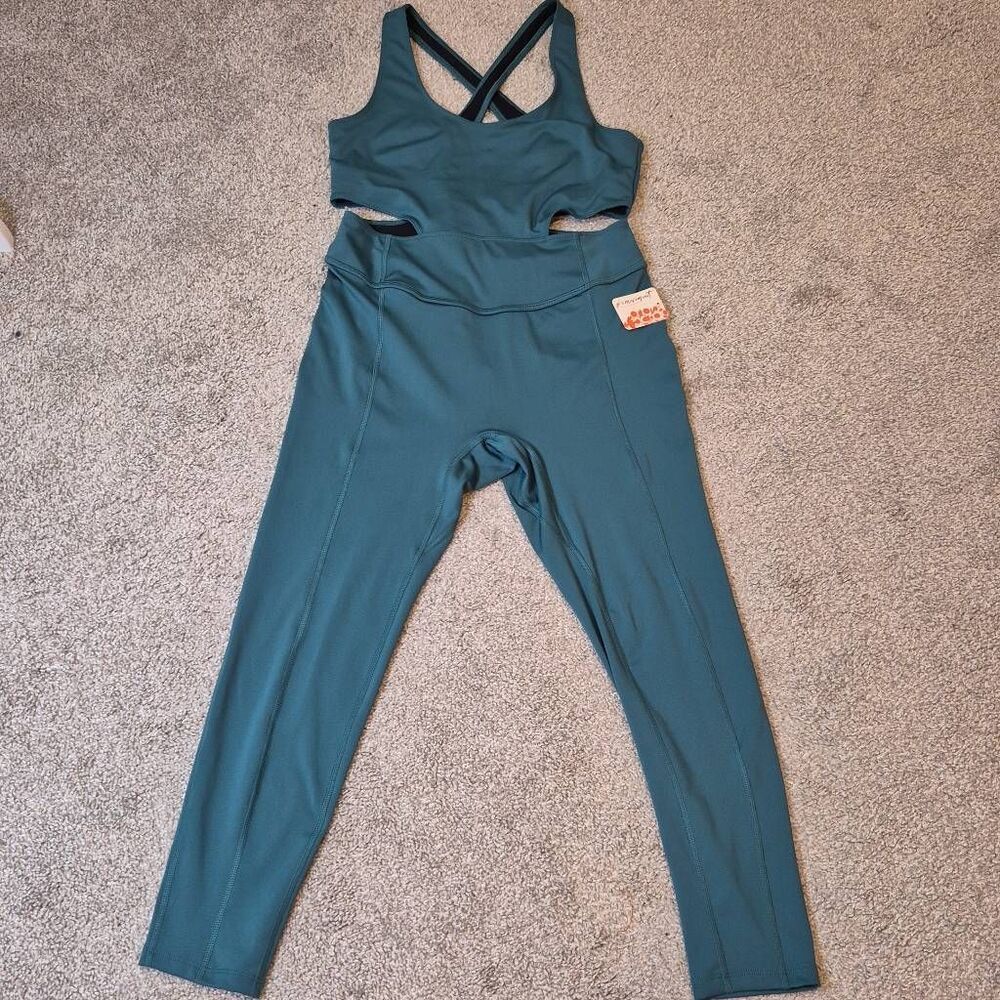 FP Movement Back It Up Jumpsuit In Pacific Free People Size M
